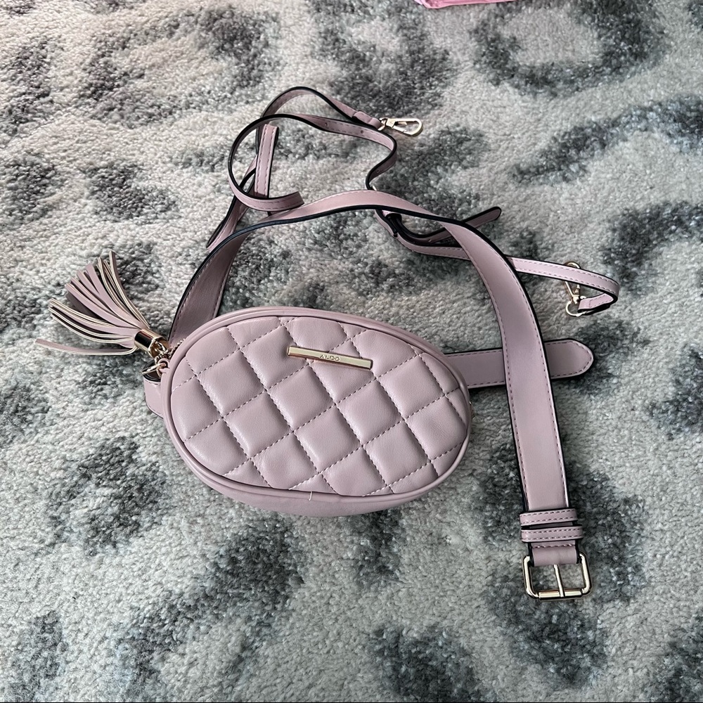 Aldo Pink Quilted Belt Bag New